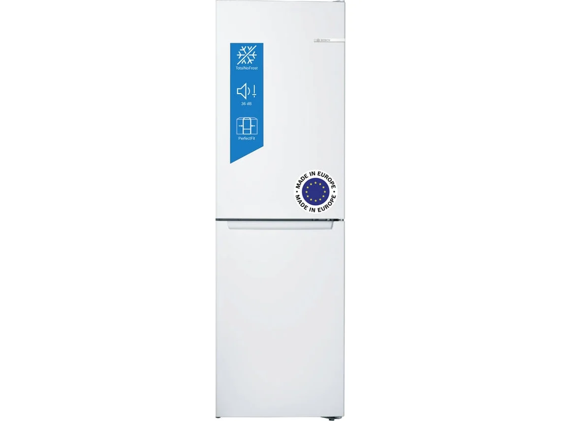 Frigorífico Combi BOSCH KGN36VWDB (No Frost - 186 cm - 326 L - Blanco)