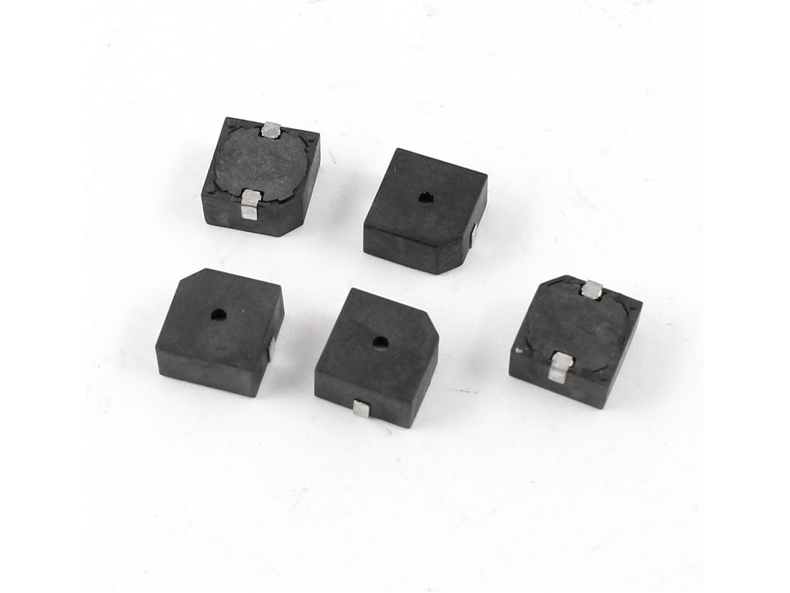 5 Unidades De Zumbadores Smd Cuadrados De 9,6 Mm X Color Negro, Cc V 30 Ma