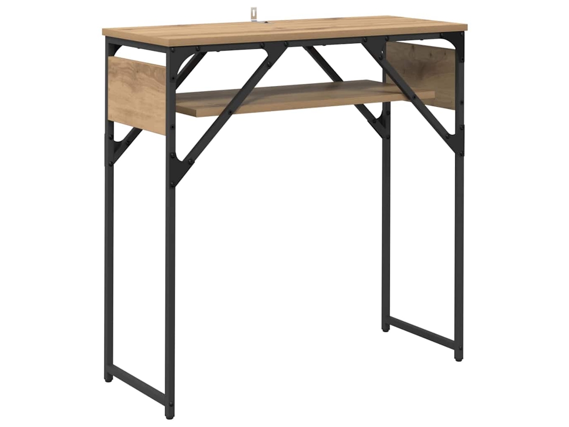 MAISON EXCLUSIVE Consola, Roble Artesanal, 75x30x75 cm, Madera Procesada