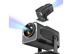 EMEBAY HY320Mini Proyector Trapecio Automático Portátil, Mini Proyector 4K Rotación de 180 grados con Luz LED, WiFi 6, BT 5.0, Android 11.0 Integrado para Ordenador PC Teléfonos
