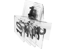 Juego De Números De Mesa Triangulares De Acrílico De Doble Cara, Transparentes Y Reutilizables.