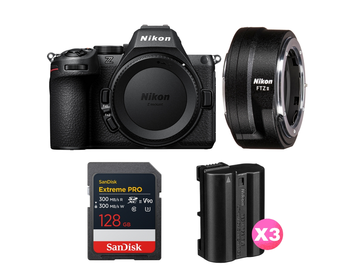 Nikon Z5 Ii + Ftz Ii + 1 Sandisk 128gb Extreme Pro Uhs-ii Sdxc + 3 Nikon En-el15c + Ebook “20 Consejos Para Fotos Que Impactan”