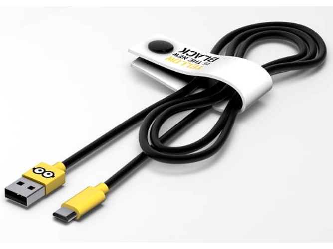 Cable TRIBE Minions (USB - Micro-USB - 1.2m - Negro)