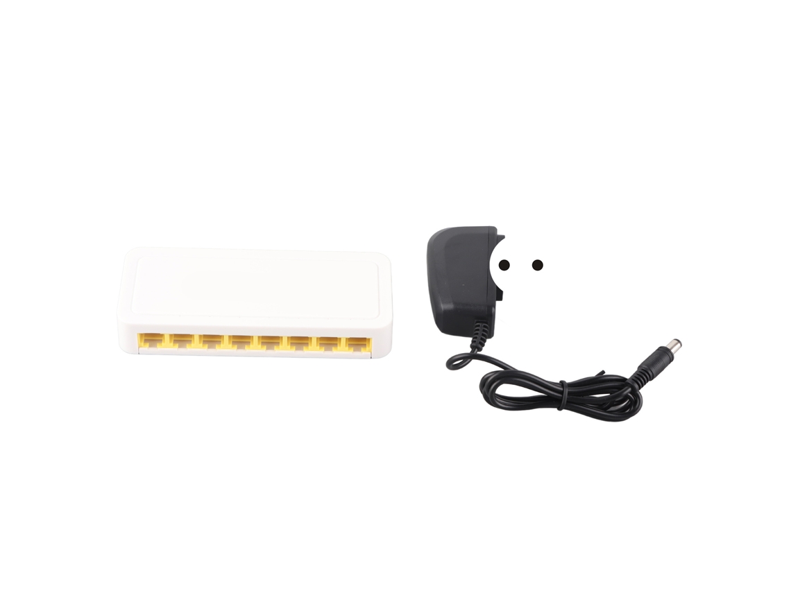 Conmutador Ethernet Plug And Play De 8 Puertos, Divisor Lan Rj45, Funcionamiento Silencioso Con Protección Contra Rayos.