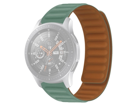 Correa de Silicona 20mm magnético para Samsung Galaxy Watch4 40mm/44mm/Garmin Venu 2 Plus - aguja de pino verde
