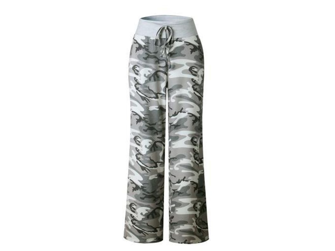 Pantalones De Pijama De Pierna Ancha Para Mujer Con Estampado Floral Y Cordón Ajustable Para Mayor Comodidad.