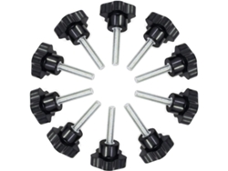 Perilla de tornillo de sujeción para uso industrial, manijas hexagonales en forma de estrella con rosca macho M6 x 40 mm, manija de repuesto duradera para