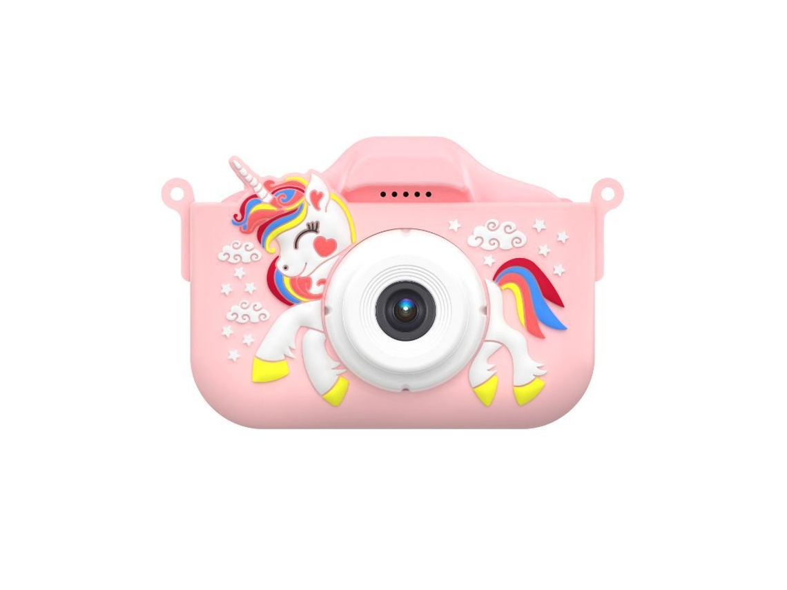 Cámara digital Chrui con enfoque 8x y grabación de vídeo, pantalla IPS de 2,0 pulgadas (rosa)