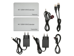 Extensor Kvm 4k 60hz De 120 M Con Control Remoto Usb Mediante Cable Cat6/cat7 Para Pc/tv