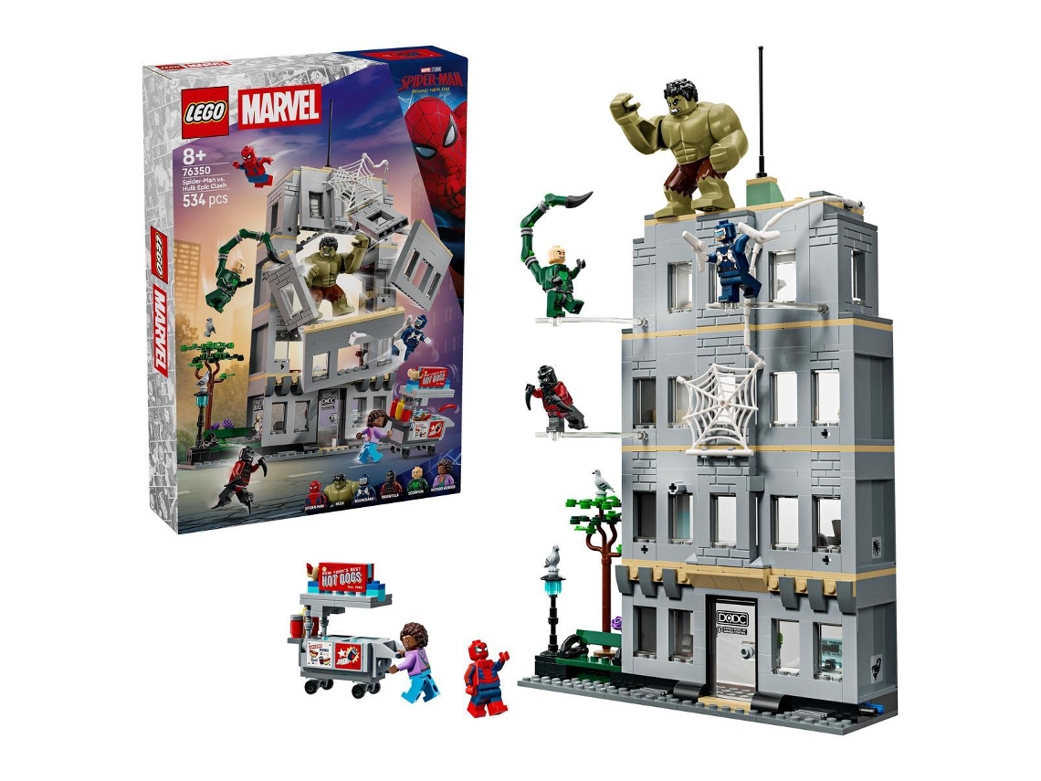 Lego® 76350 Marvel Spider-man Vs. Hulk: Choque Épico - Superhéroes De Juguete