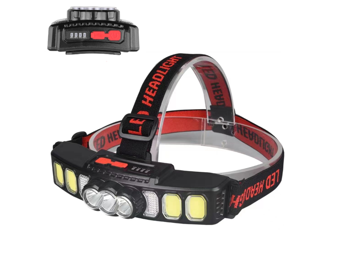 Lanterna De Cabeça Led Recarregável H05busb Com Led Cob Xpe Luz Vermelha Sensor De Movimento Leve Ideal Para Corrida Camping E Trilhas Na Natureza