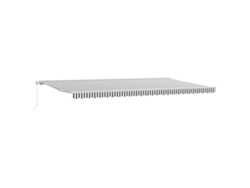Maison Exclusive - Toldo Retráctil Manual Gris Antracita Y Blanco 500x300 Cm