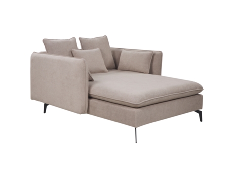 Chaise lounge de tela gris pardo BELIANI Charmes