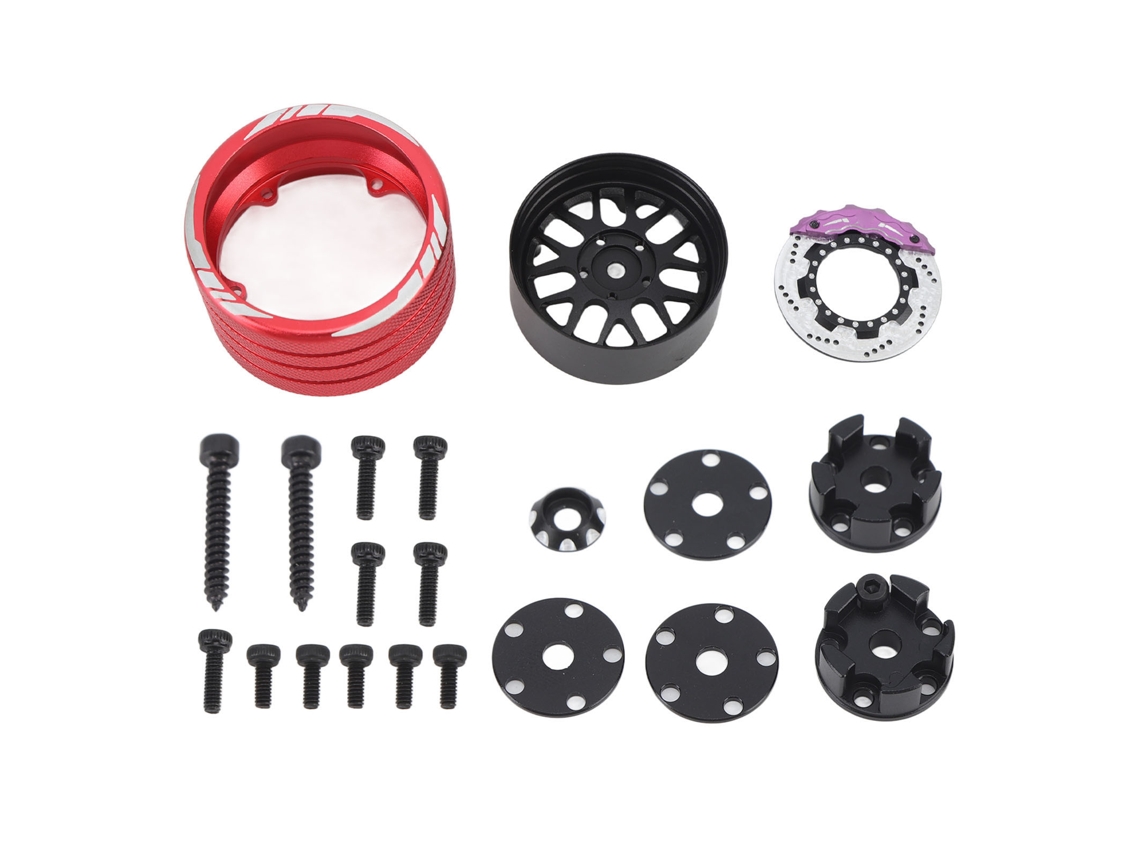 Volante De Control Remoto De Aleación De Aluminio Metálico Para Coche Rc Nb4 Tapez B