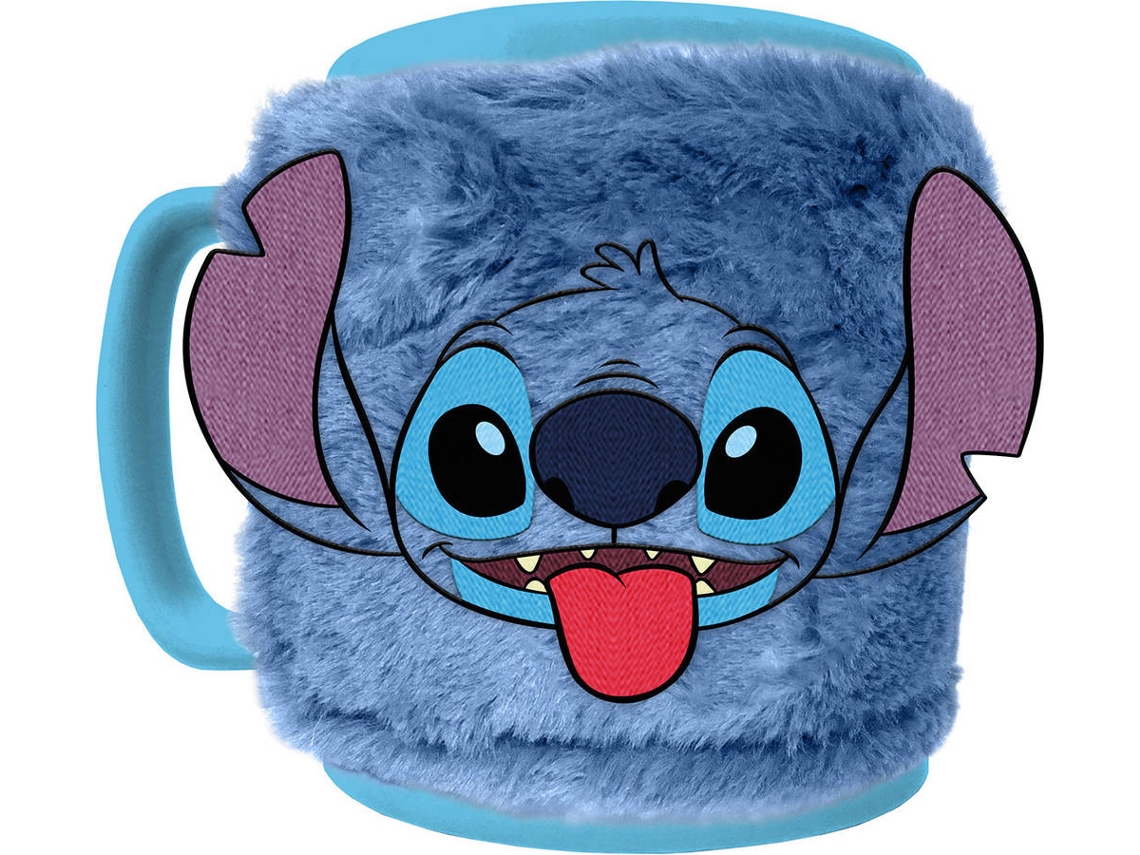 Taza peluda PYRAMID Lilo e Stitch - Stitch Face (funda removible - 440 ml)