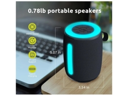Altavoz Bluetooth portátil, resistente al agua IP68, con luces LED, estéreo HD inalámbrico de 15 W y micrófono BT5.3 de Yizhood.