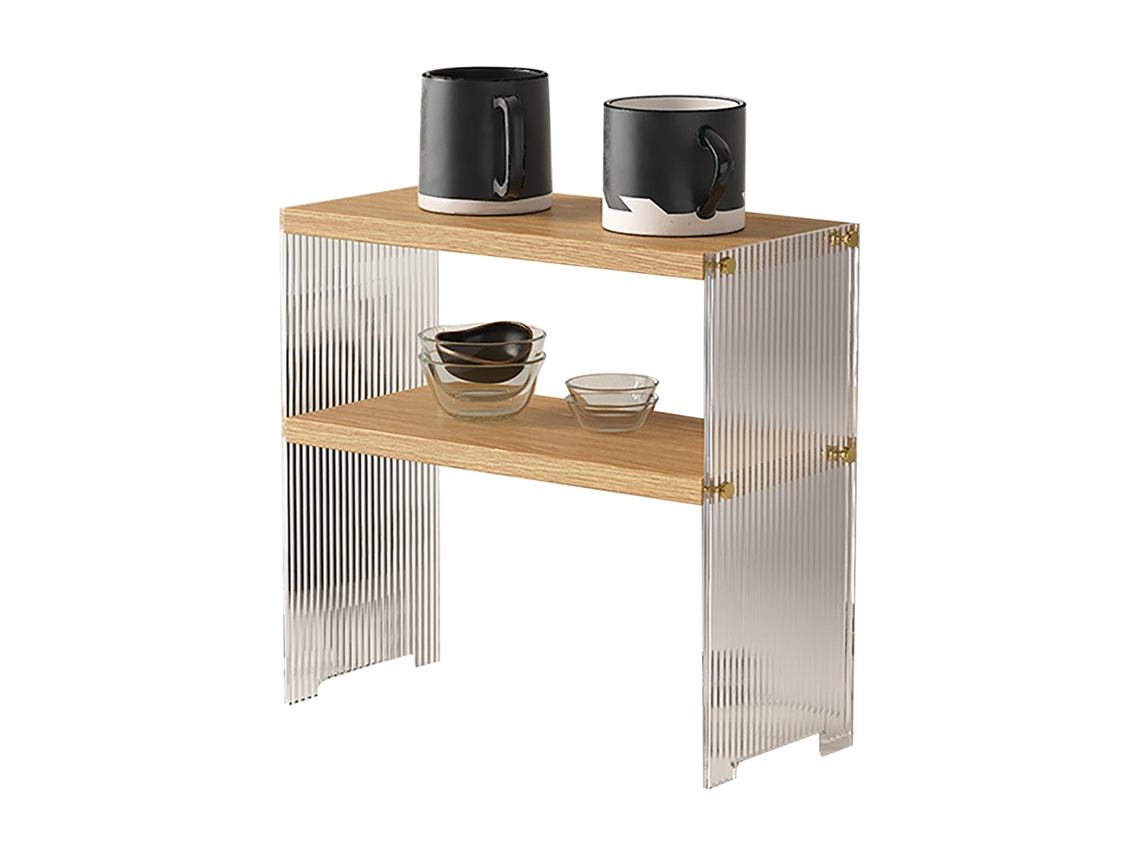 Estante De Almacenamiento De Tazas De Café De 2 Niveles, Estable Y De Gran Capacidad Para Encimera De Cocina.