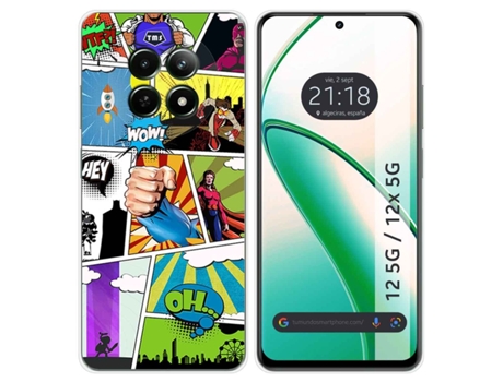 Funda Diseño Comic para Realme 12 5G 12X 5G TUMUNDOSMARTPHONE Multicolor