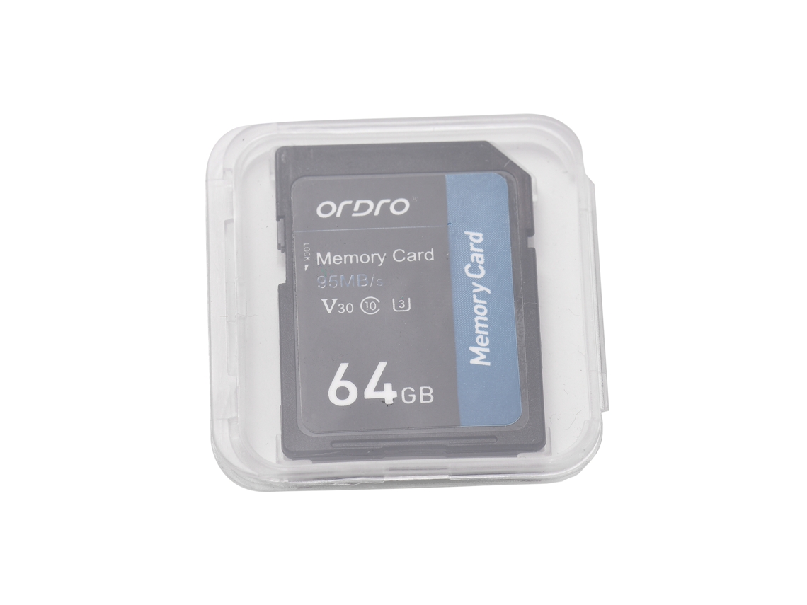 Tarjeta De Memoria Ordro 64gb V30 Clase 10 95mb/s Para Cámaras Digitales Y Videocámaras