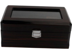 Caja Reloj Madera 3 Posiciones Almacenamiento Montres Compacto Portátil Hommes Femmes Oficina