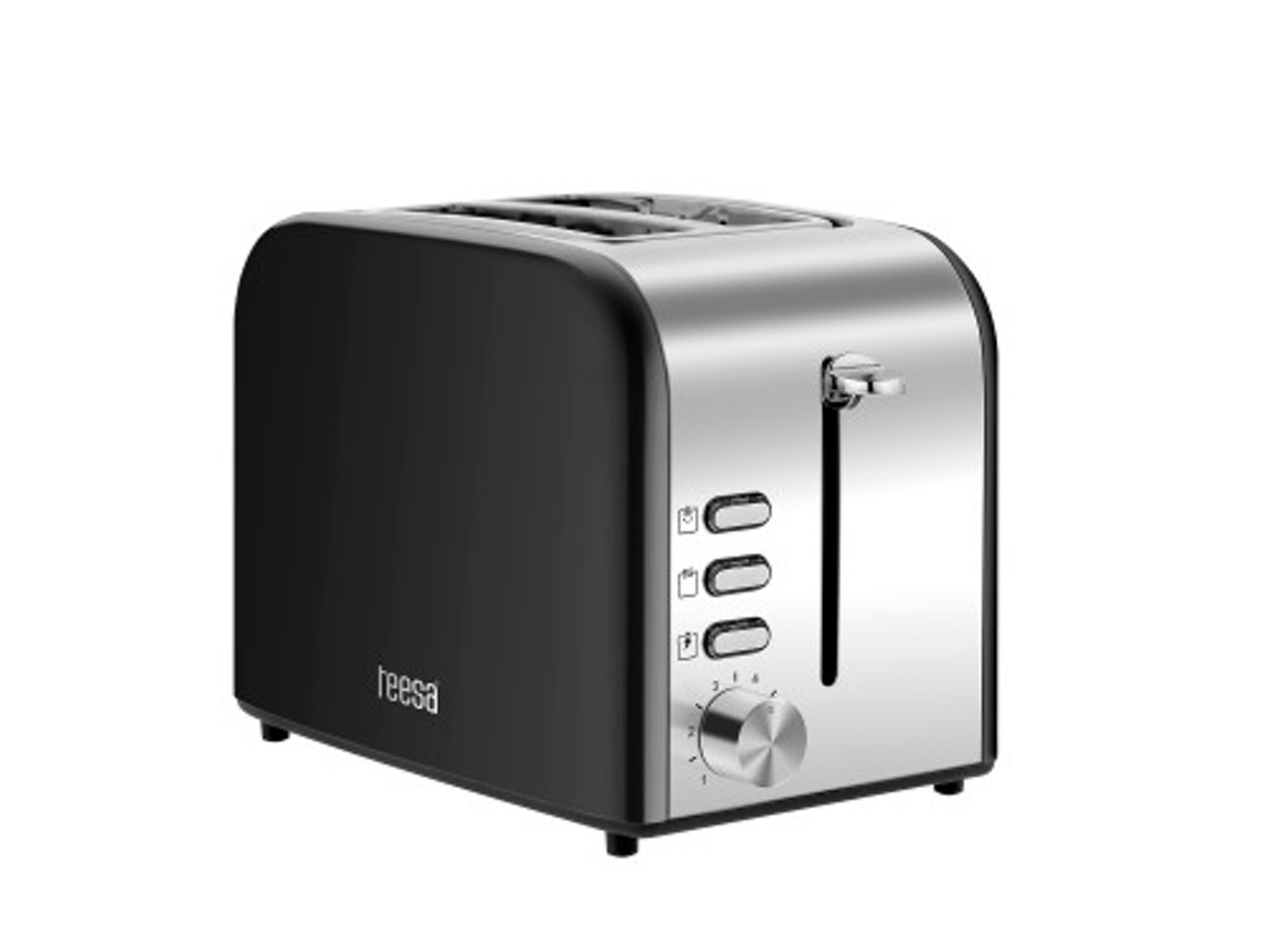 Torradeira 850W Preta e Cinza – Teesa