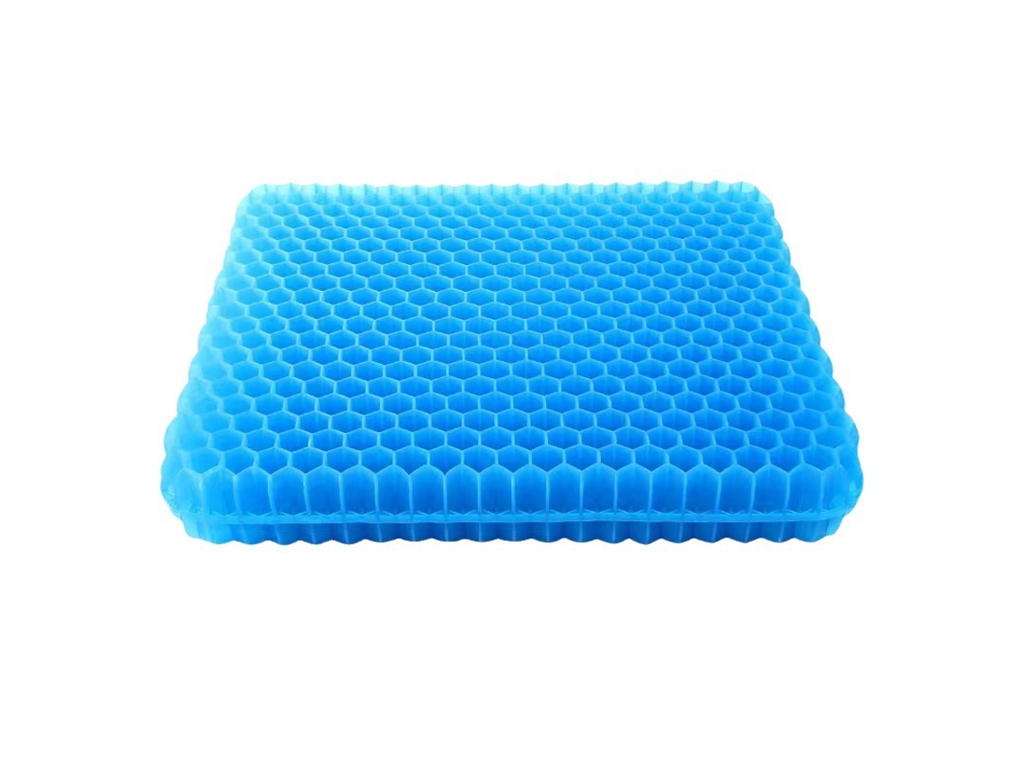 Cojín Gel Ortopédico Con Estructura Panal Doble Capa + Funda – Azul
