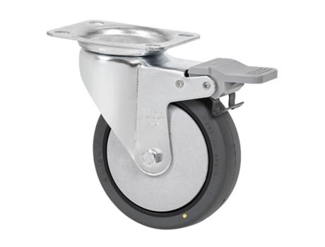 Rueda giratora placa freno 10zvlfd125cp-pgcsb poliur.gris conductivo bolas ALEX