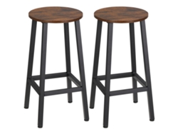 Conjunto 2 Banquetas Altas Com Assento Melamina Rústico