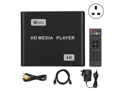 Mini reproductor multimedia HDMI 4K con control remoto, LED, 100-240V CHABERLU