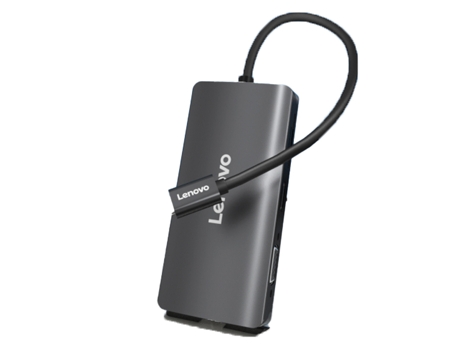 Adaptador LENOVO F1-C09 Tipo-C a 3Usb3.0 HDMI VGA Pd60W Sd/TF 1000Mbps para Huawei Mate40/P50 S20