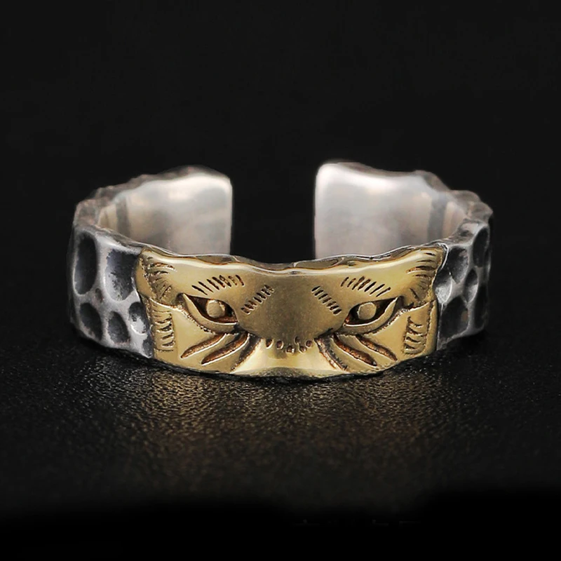 Anillo De Plata Tailandesa Para Hombre Con Diseño De Tigre, Estilo Vintage, Llamativo Y Único.
