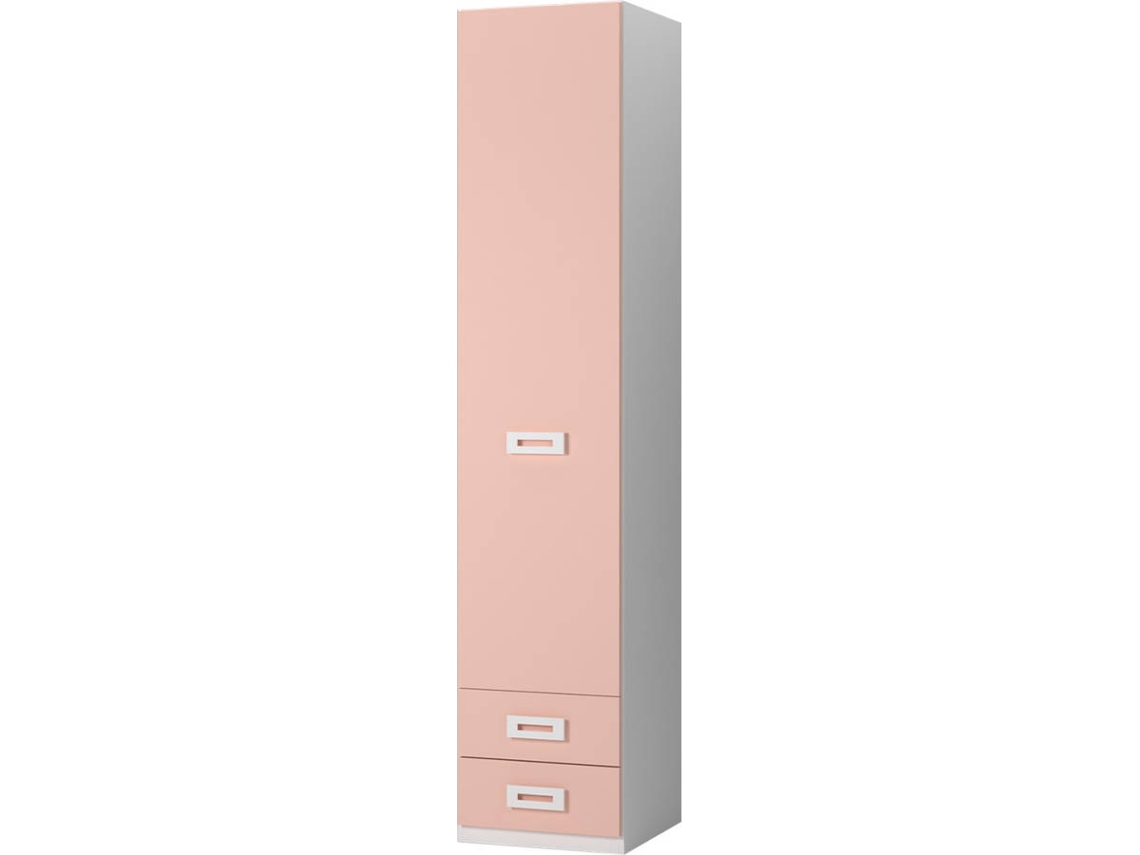 Armario MUEBLAM Nieve Rosa Nube Melamina (50x232x50 cm)