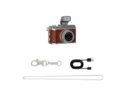(marrón-32gb) Mini Cámara, Pantalla Ips De 0,96 Pulgadas, 1080p, Con Flash Led Y Múltiples Filtros.