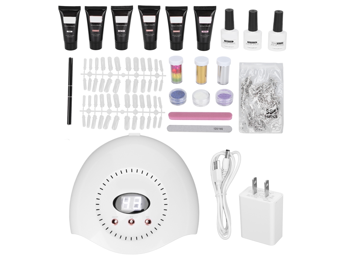 Rebe-kit De Esmalte De Uñas En Gel Com Luz Uv Led Portátil Todo Em Um Ferramentas Para Iniciantes Plug Us