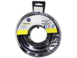 Rollo De Cable EDM Flexible 6 mm Negro 25 mts Libre Halógenos