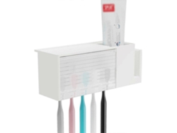 Soporte Autoadhesivo Para Cepillo De Dientes, Soporte Para Pasta De Dientes De Pared, Caja Organizadora Para Baño Rosewell