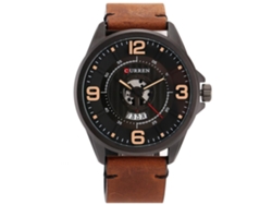 Reloj De Pulsera Analógico De Aleación Para Hombres Con Dial Redondo Cuarzo Moda (negro+caqui)