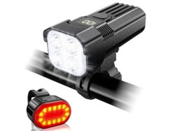 Juego de luces para bicicleta Yizhood de 2000 lúmenes, IP65, 6 modos, rojo y negro