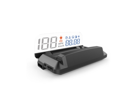 Pantalla frontal de coche, proyector de velocímetro LED con velocidad/tiempo/temperatura del agua/RPM/consumo de combustible/función de alarma de v...