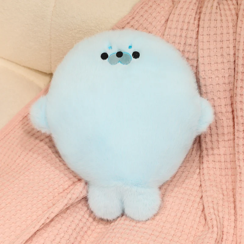 (azul, 35x40cm) Peluche De Foca De Dibujos Animados, Adorable Decoración Para La Habitación.