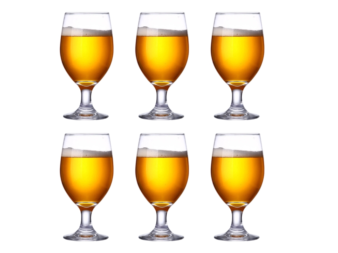 6 vasos de cerveza belga de 13,5 oz, duraderos, para cervezas artesanales