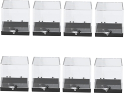 Caja Cuadrada De Plástico Transparente Para Almacenamiento De Muestras, Vitrina Para Minerales, Juego De 8 Unidades.
