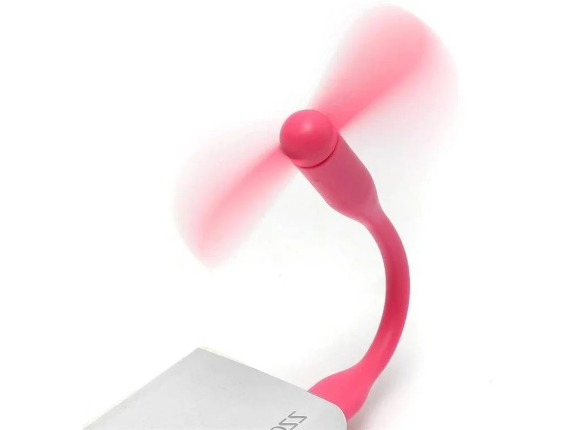 Mini Ventilador USB GOEIK 14-FANUSBPEN-R (Diámetro 8,5 cm - Rosa)