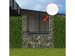 Cesta En Forma De U Muro De Gaviones Galvanizado 160x20x150 Cm