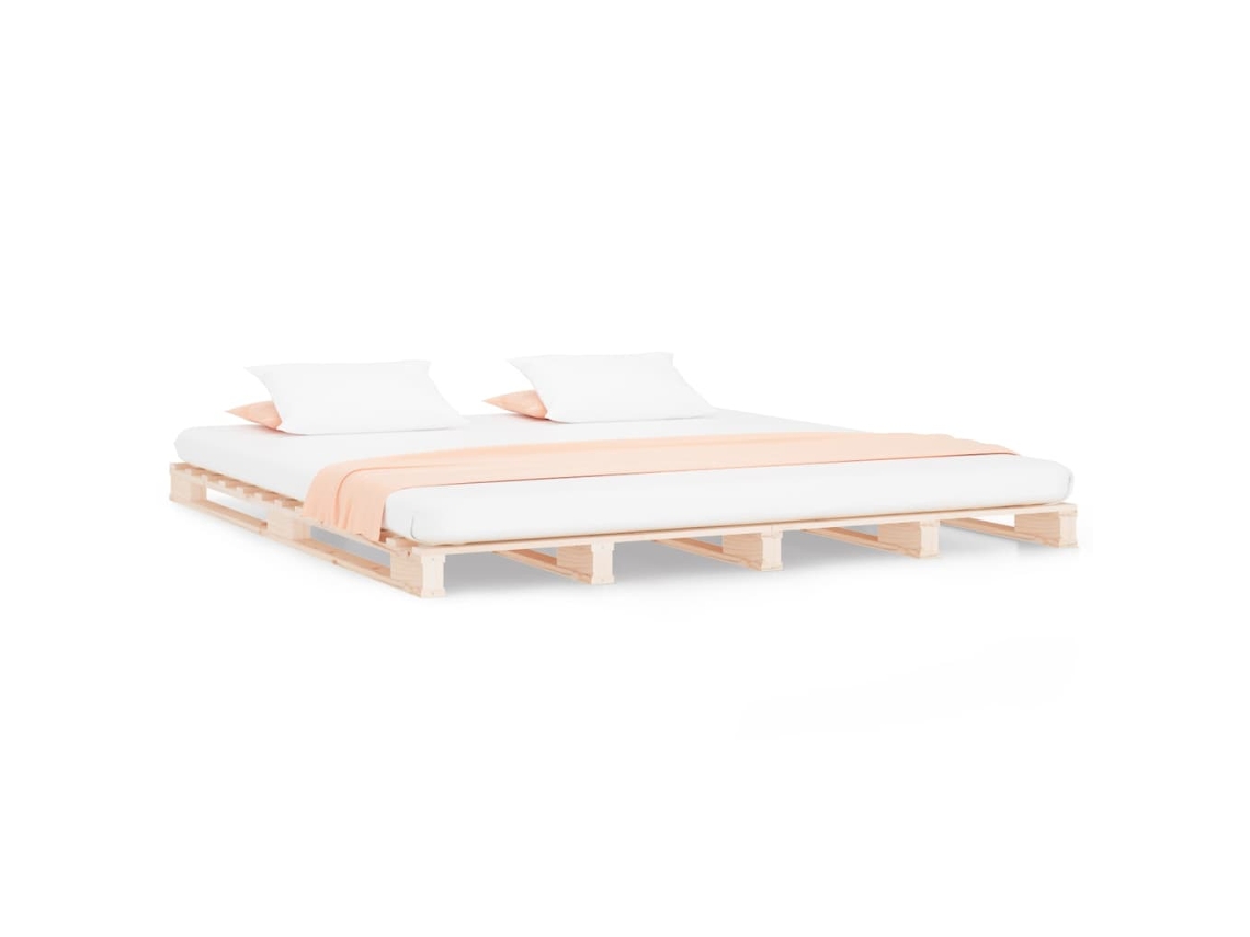 Maison Exclusive - Cama De Palets De Madera Maciza De Pino 140x200 Cm