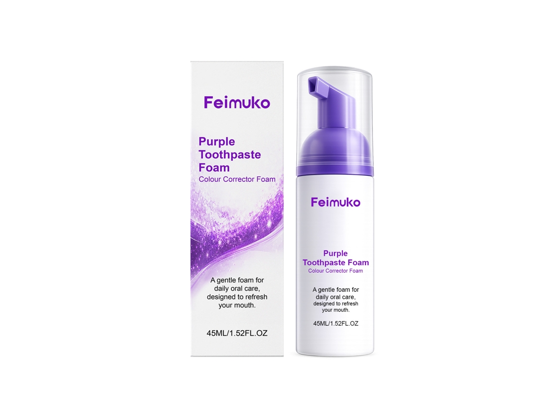 Mousse limpiadora dental morada