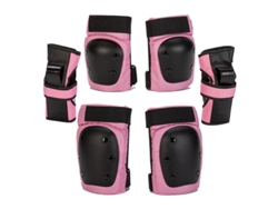YUYSAN Equipo de protección para esquí y Snowboard Engrosado de Seis Piezas para Adultos y niños, tamaño S para 10-35 kg, Rosa