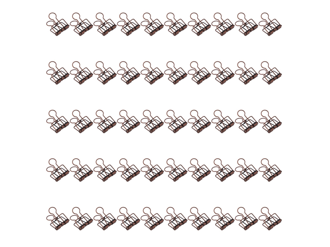 50 Clips Metálicos de 32 mm con Gran Fuerza de Agarre, Para Taller, Escuela, Hogar, Color Bronce, Pequeños.