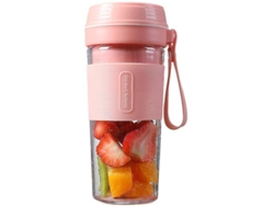 Mini Taza De Jugo Exprimidor Doméstico Taza De Jugo Eléctrica Portátil Usb Rosa (4 Cuchillas) CHRUI