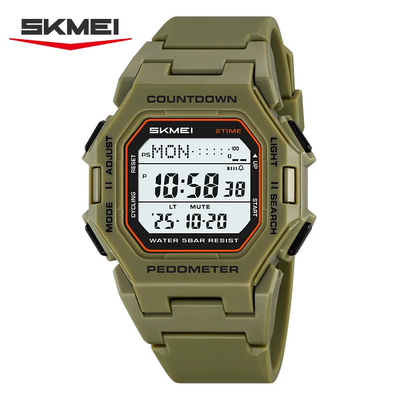 Reloj Digital Para Hombre (verde Militar), Nuevo Reloj Electrónico Para Hombre, Elegante Despertador.